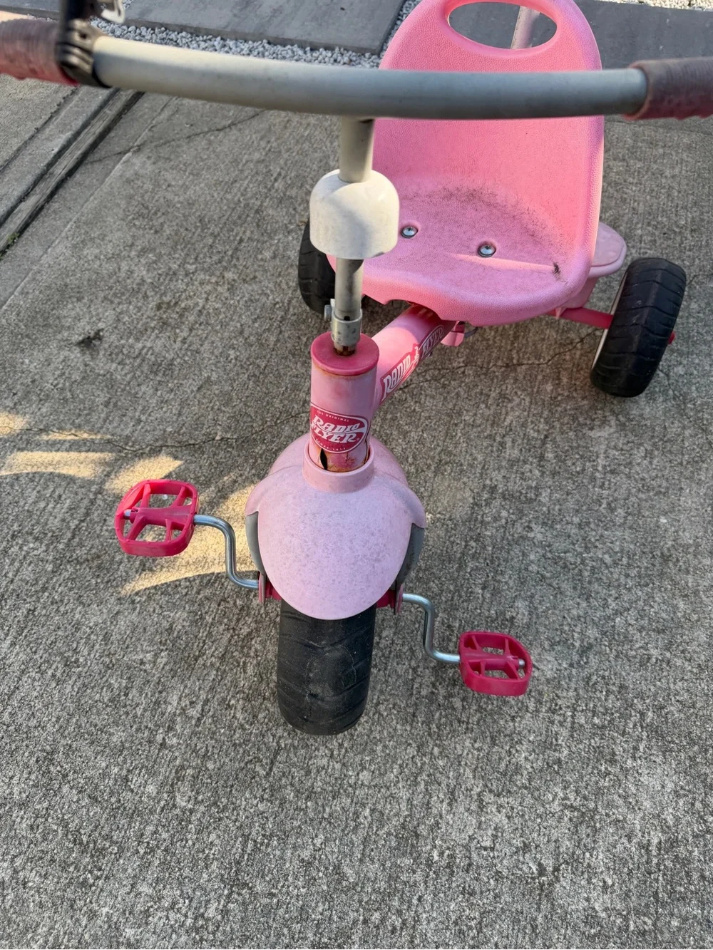RadioFlyer Kids Tricycle Bike with Push Handle - Ride-On Toy Girls Boys